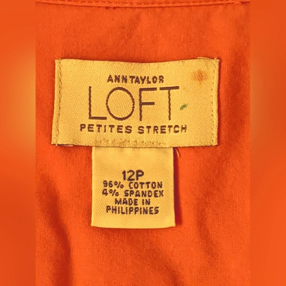 LOFT Pink Button Down Shirt 12P - Picture 3 of 3